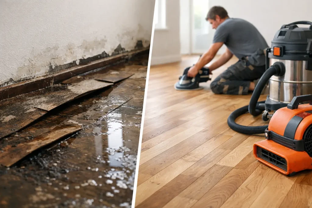 A Water Damaged Floor Restoration Example