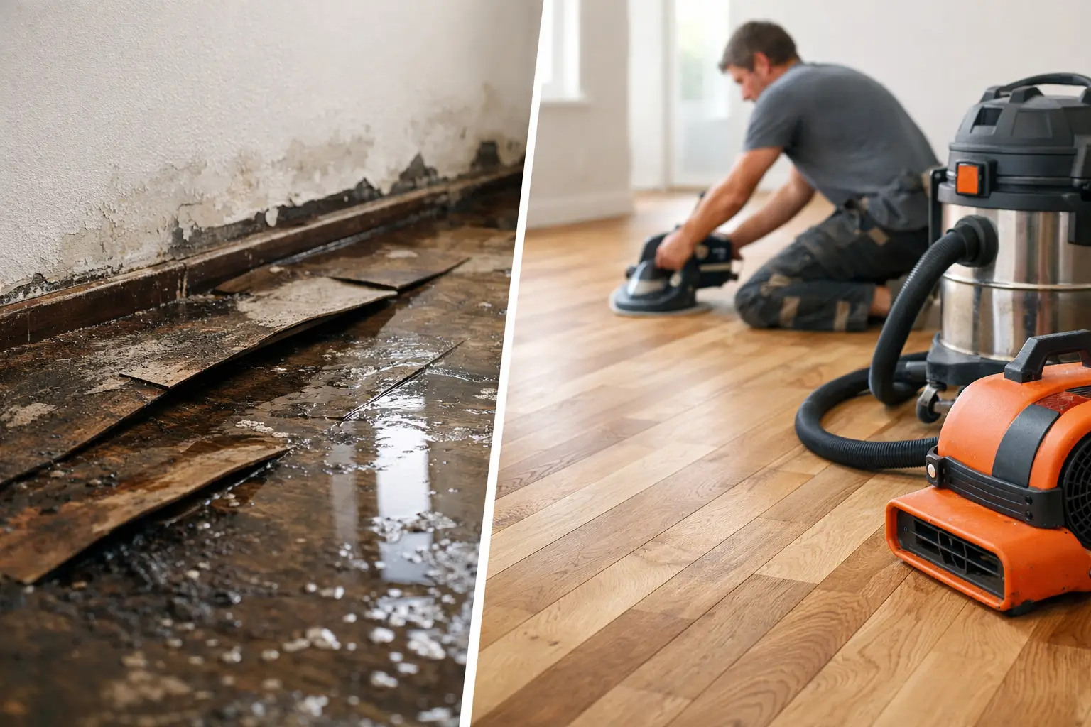 A Water Damaged Floor Restoration Example