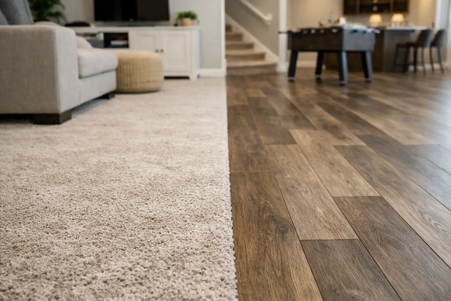 Carpet Versus LVP for Basements: Which Fits?